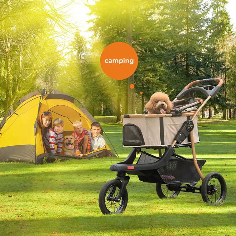 VIAGDO Pet Stroller Premium 3 in 1 Large Dog Stroller For Cats